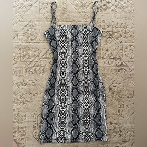 Salty Snakeskin Bodycon Mini Dress